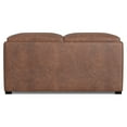 thumbnail image 6 of Avalon 35 inch Wide Contemporary Square Coffee Table Storage Ottoman in Distressed Umber Brown Vegan Leather, 6 of 9
