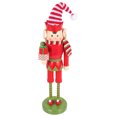 thumbnail image 4 of Desktop Xmas Nutcracker Elf Nutcracker Decoration Wooden Nutcracker Puppet Decor, 4 of 8