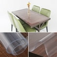 thumbnail image 6 of Transparent Pvc Table Pad, Waterproof Heat-Resistant Table Cover, For Dining Room Kitchen Office Desk With 40X80 Inch Size, 6 of 8