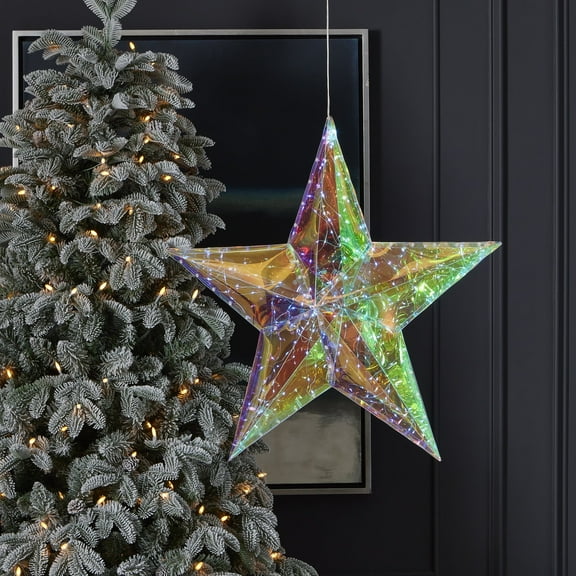 Seasonal LLC Holiday LED Lights - Prismatic Iridescent Traditional Star 24"