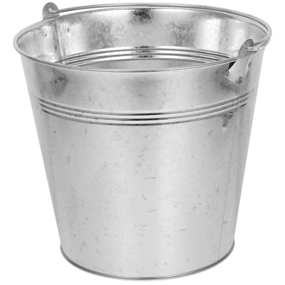 Toyvian Small Metal Tin Bucket Vase for Garden and Home Storage, Decorative Planter Pot, 1 Piece