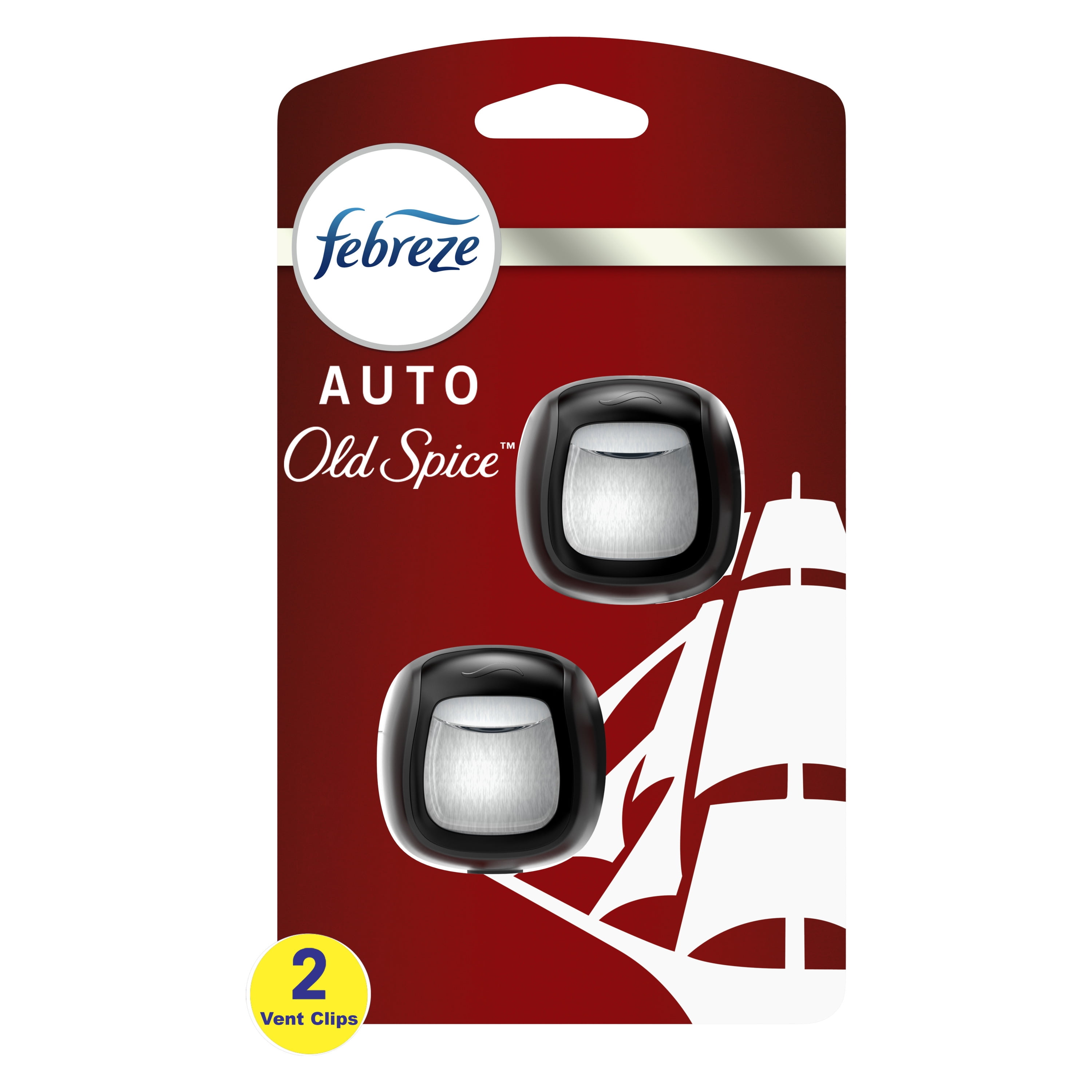 Febreze AUTO Air Freshener Vent Clip Old Spice Scent, Car Vent  Clip, Pack of