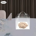 thumbnail image 4 of 50 Pcs Clear Cake Boxes Square Clear Cake Boxes Cake Carrier with Handle, 4 of 8