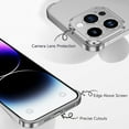 thumbnail image 3 of Compatible with iPhone 15 Case with Camera Lens Protector, Aluminum Metal Frameless, Borderless Design, Slim Thin & Lightweight, Shockproof Bumper Cover, for Women and Men, Natural Titanium, 3 of 14