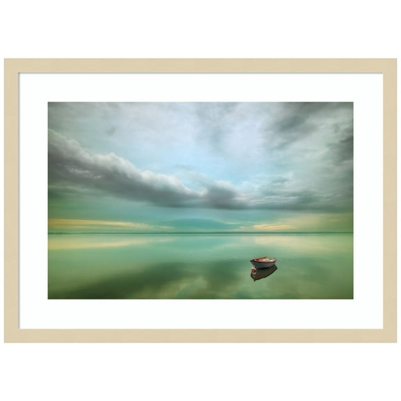 Amanti Art Boat Wood Framed Wall Art Print