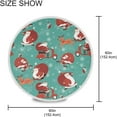 thumbnail image 3 of Coolnut Round Tablecloth 60In,Christmas Santa Table Cover Water Resistant Spill Proof Large Table Cover for Indoor & Outdoor Family Gathering Dinner, BBQ Christmas Decoration70, 3 of 7