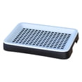 thumbnail image 4 of koolsoo Rabbit Litter Tray Rabbit Toilet Portable with Grate Double Layer Guinea Pig Litter Pan Bunny Potty for Small Animals Ferrets Black White, 4 of 9