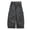 Dark Gray, variant on Coerni Teen Girls Wide Leg Cargo Pants Elastic Waist Straight Leg Trousers Fashion Y2K Hip Hop Streetwear Muti Pockets