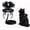 Black, variant on Cat and Small Dog Harness and Leash Set, Adjustable H-Style Pet Harness with Oversized Sheer Bow, Lightweight Dressy Walking Set (Black,L)