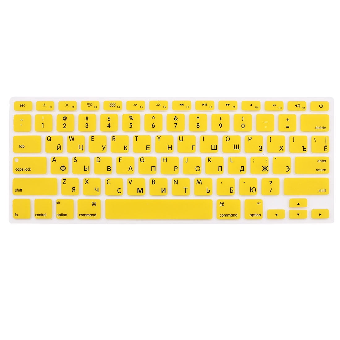 Russian Silicone Keyboard Skin Cover Yellow for Apple Macbook Air 13 15