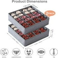 thumbnail image 2 of 1 Pack Socks Drawer Organizer (72 cells), Gray, 2 of 7