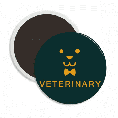 

Dog Sling Face Lovely Tie Veterinarian Round Ceracs Fridge Magnet Keepsake Decoration
