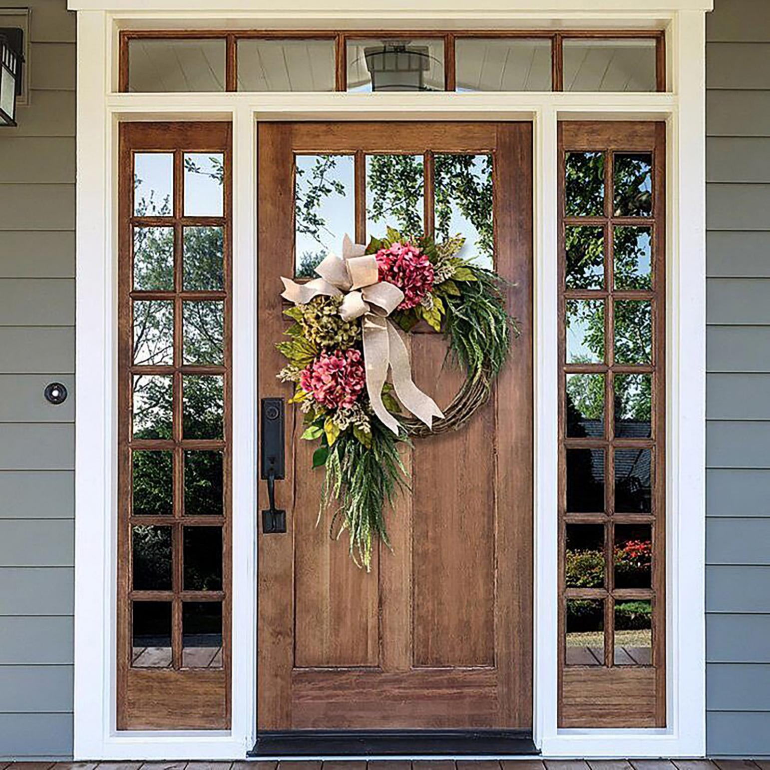JDEFEG Artificial & Flowers Welcome Door Welcome Listing Indoor Front  Wreath Sign Wooden Decor Wreath Home Decor Wall Planter with Artificial  Wood Multi-Color 