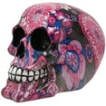 thumbnail image 6 of Ebros Day Of The Dead Fuschia Pink Metronome Floral Tattoo Sugar Skull Statue, 6 of 8