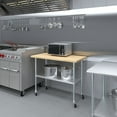 thumbnail image 5 of 24" x 48" Maple Wood Top Work Table with Adjustable Undershelf and Wheels, 5 of 9