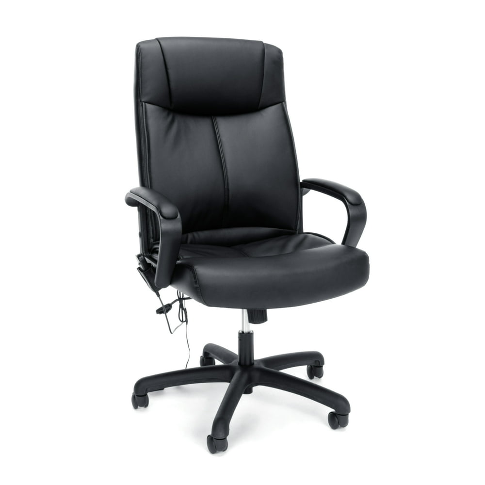OFM Essentials Collection Bonded Leather HighBack Executive Chair with Massage Control, in