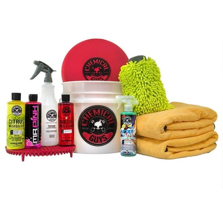 Chemical Guys HOL132 Best Car Wash Bucket Kit with Dirt Trap, 16 fl. oz (11 (Best Household Soap To Wash Car)