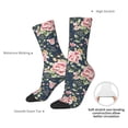 thumbnail image 4 of Vsdgher Vintage Floral Crew Socks for Men & Women, Breathable Casual Athletic Ankle Socks, 4 of 6