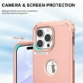 thumbnail image 4 of for iPhone 15 Pro Back Case, Phone Case Heavy Duty 2 in 1 Rugged Shockproof Protection Hybrid Hard PC Bumper Drop Protective Silicone for Girls Women Boys Men for iPhone 15 Pro, Rosegold, 4 of 8
