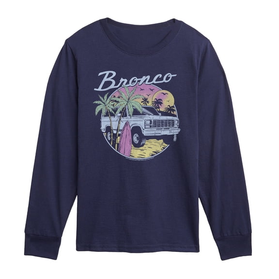 Ford - Beach Bronco - Youth Boys Long Sleeve Graphic T-Shirt