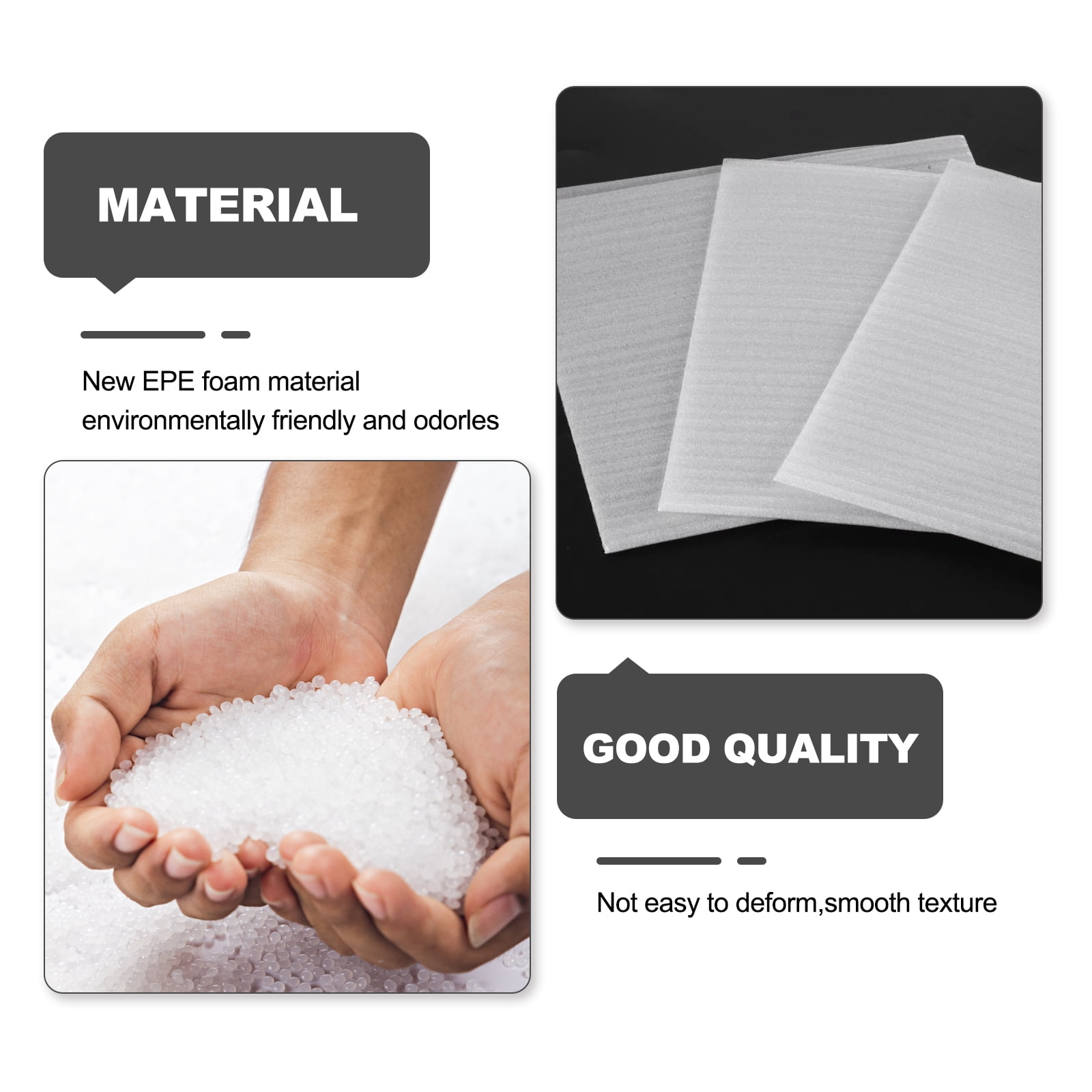 Uxcell Foam Packing Pouches 50 Pack 11.5'' x 11.5'' Wrap Bubble Pouches Cushion Foam Packing Supplies Packing sleeves White