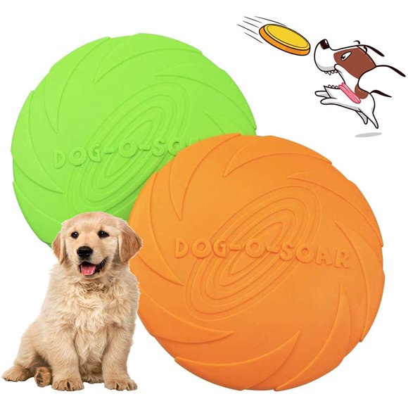 Dog Disc, Dog Frisbees, 2 Pcs Frisbee Toy Dog, for Games Sports Exercise Activity and Outdoor Play, for Small and Medium-sized Dogs