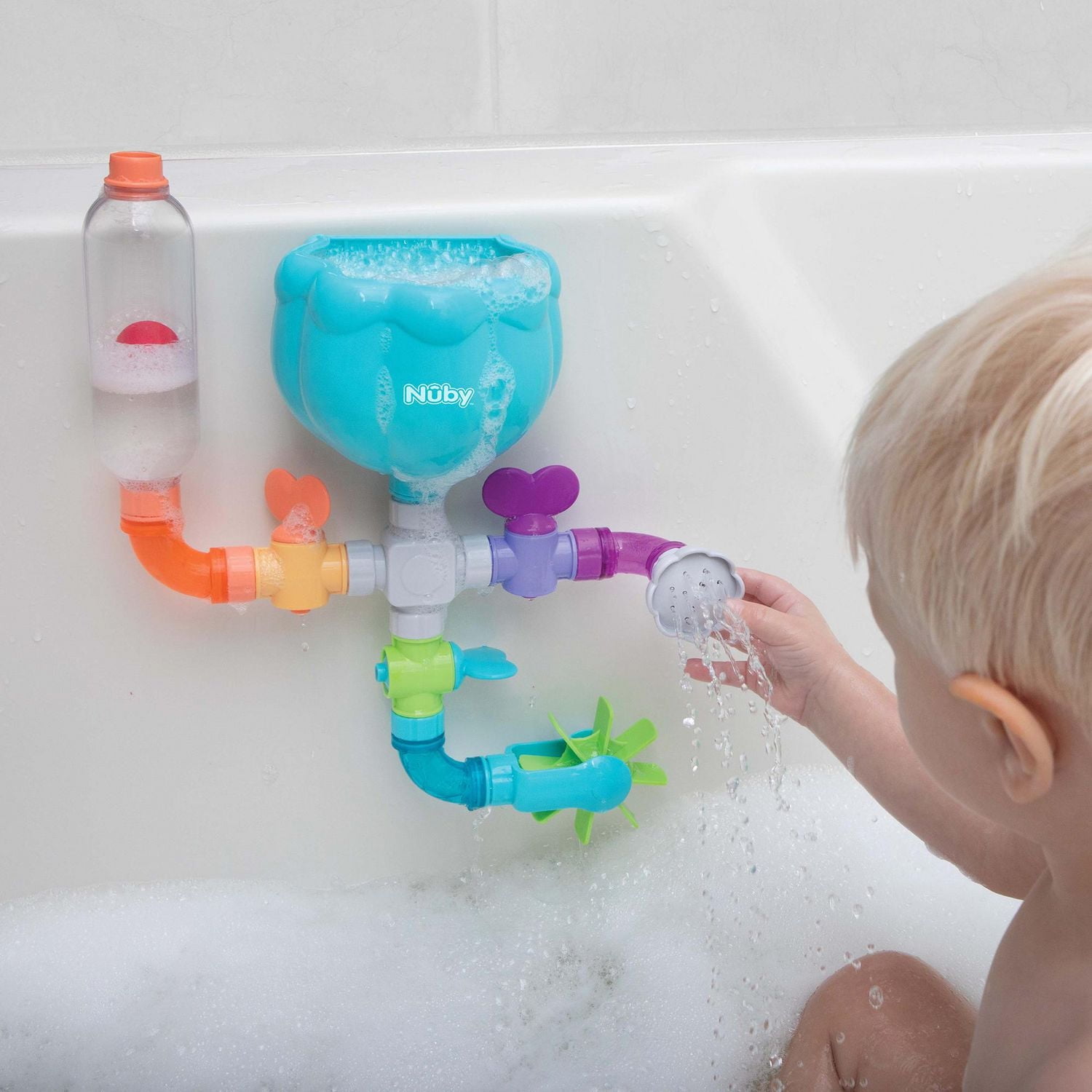 Jouet pour le bain My Wacky Waterworks de Nuby, pour le jeu et l'apprentissage interactif Pour les enfants de 18 mois+