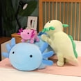 thumbnail image 4 of Figura de Axolotl de peluche ponderada súper suave, juguetes de peluche de Axolotl para reptiles, 4 of 4