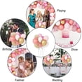 thumbnail image 4 of Kit de guirnaldas de globos YONGSHENG 144 piezas confeti látex blanco rosa dorado, 4 of 5