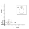 thumbnail image 4 of Angara South Sea Cultured Pearl Ring with Diamond Accents in 925 Sterling Silver for Women | June Birthstone Jewelry for Her, 4 of 8