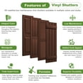 thumbnail image 3 of Resenkos Decorative Faux Shutters, Sturdy, Hassle-Free Design for Indoor & Outdoor Use, 14"x55", Red, 3 of 12