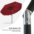 thumbnail image 3 of MASTERCANOPY 9ft Patio Market Umbrella with Valance, Tilt and Crank, Burgundy, 3 of 6