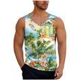 thumbnail image 4 of Taqqpue Mens Plus Size Tank Tops Casual Crewneck Hawaiian Sleeveless Shirts Loose Fit Quick Dry Graphic Beach Tank Top for Workout Gym Athletic Training Sports, 4 of 6