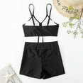 thumbnail image 5 of Women Swimsuits Trendy Print Spaghetti Strap Drawstrings Separates Bikinis Black Women Bathing Suits M, 5 of 5