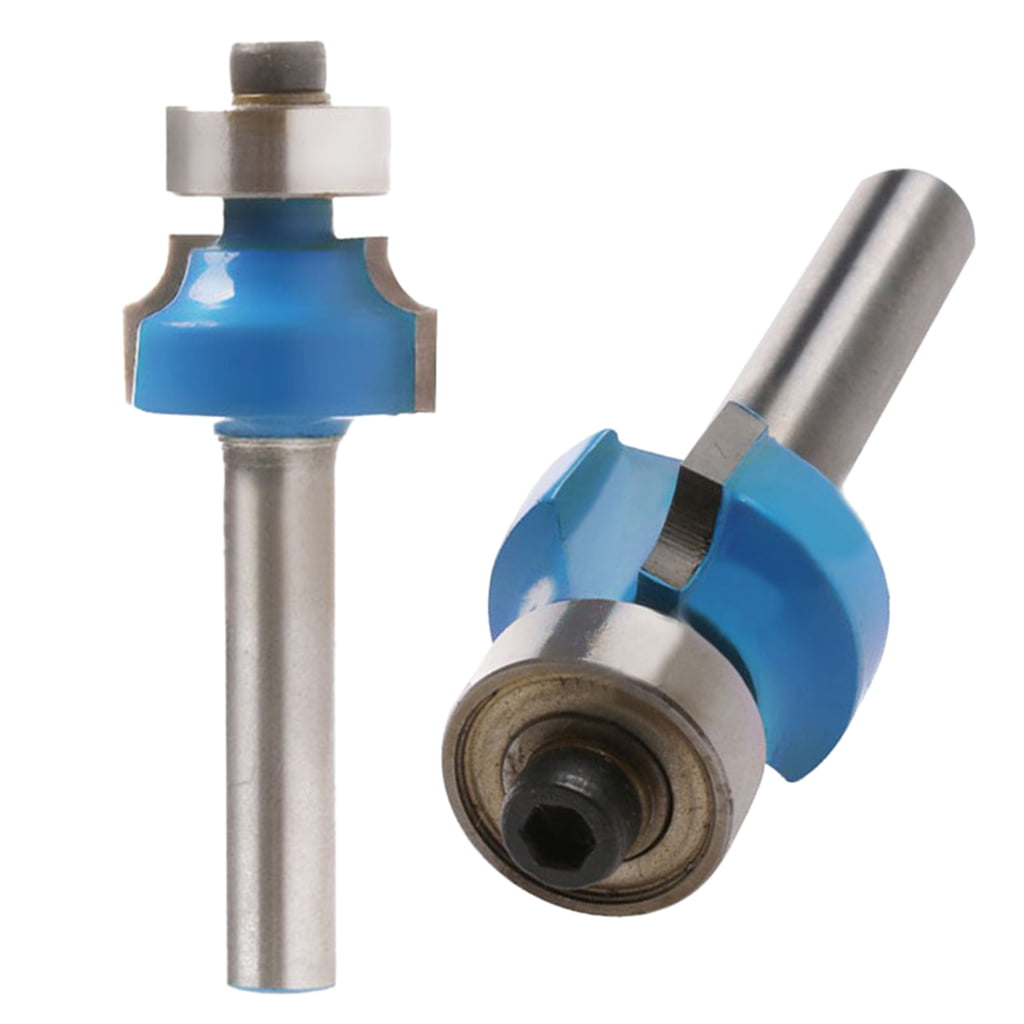 1/4" Radius Round Over Router Bit Woodworking Chisel Cutter Tool 1/4" Shank Blue