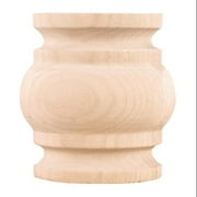 2-3/4" X 1-3/8" X 3" Half Round Spool for Use With 2" Moulding Species: Ha