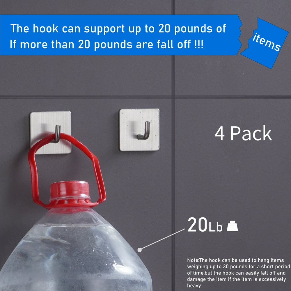 MoveCatcher Adhesive Hooks Heavy Duty Stick Hook Holders for Hanging