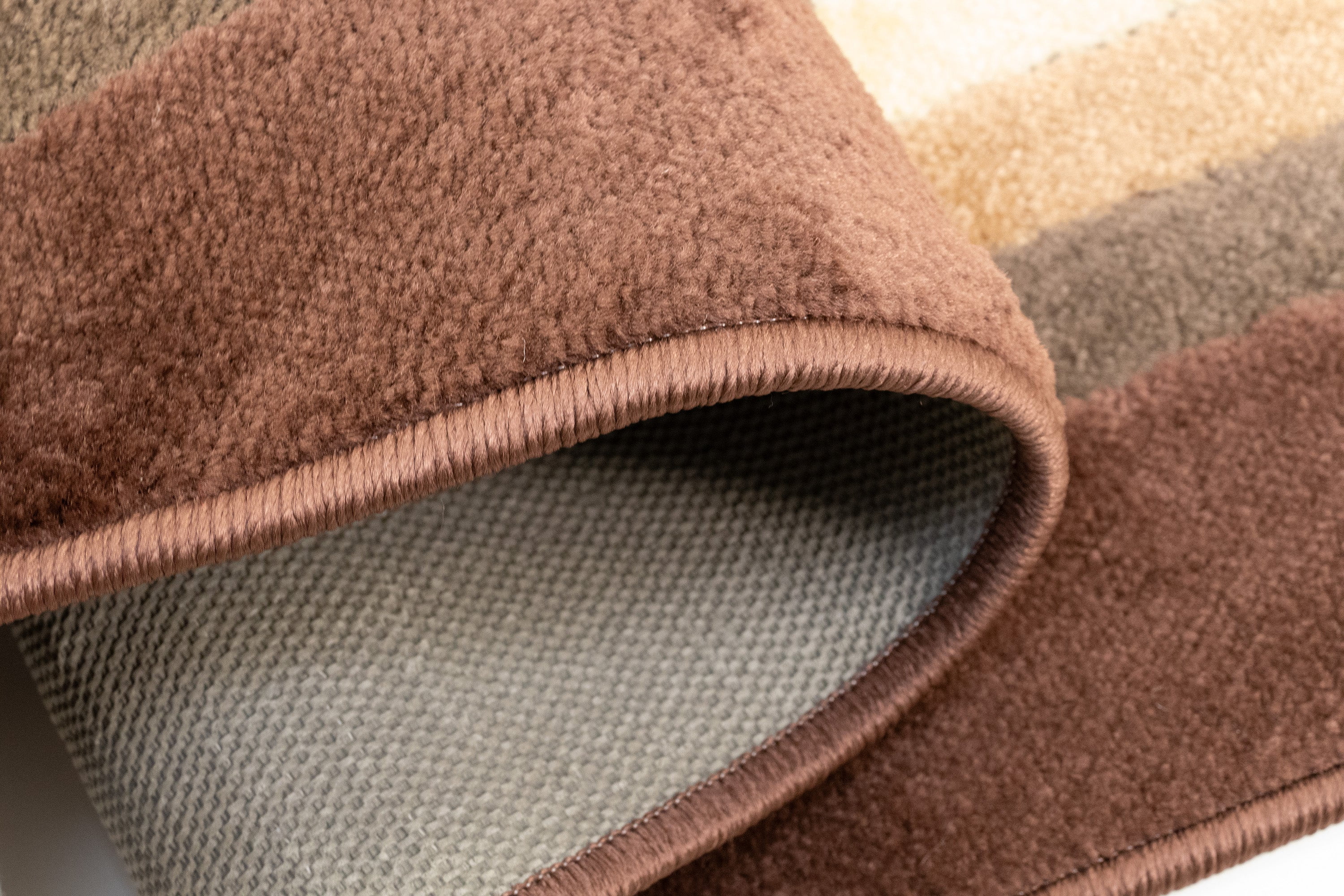 Machine Washable Custom Size Runner Rug Square Beige Brown Color Slip skid Resistant Latex Back Rug Runner Customize Length By Feet and 26" or 36" Width