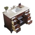 thumbnail image 2 of Eviva Elite Princeton 42" Teak Solid Wood Bathroom Vanity Set with Double OG Crema Marfil Marble Top, 2 of 2