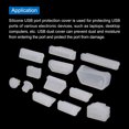 thumbnail image 4 of Unique Bargains 65 Pcs Capuchon de Conduit de Port d'Ordinateur Portable 13 Types de Prises Capuchon pour Portable Ordinateur Portable PC Ordinateur, USB/VGA/Prises Audio/SD, Transparent, 4 of 7