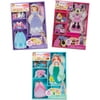 Melissa and Doug Disney Minnie Mouse, Sofia and Ariel Magnetic Dress-Up Wooden Dolls Pretend Play Set