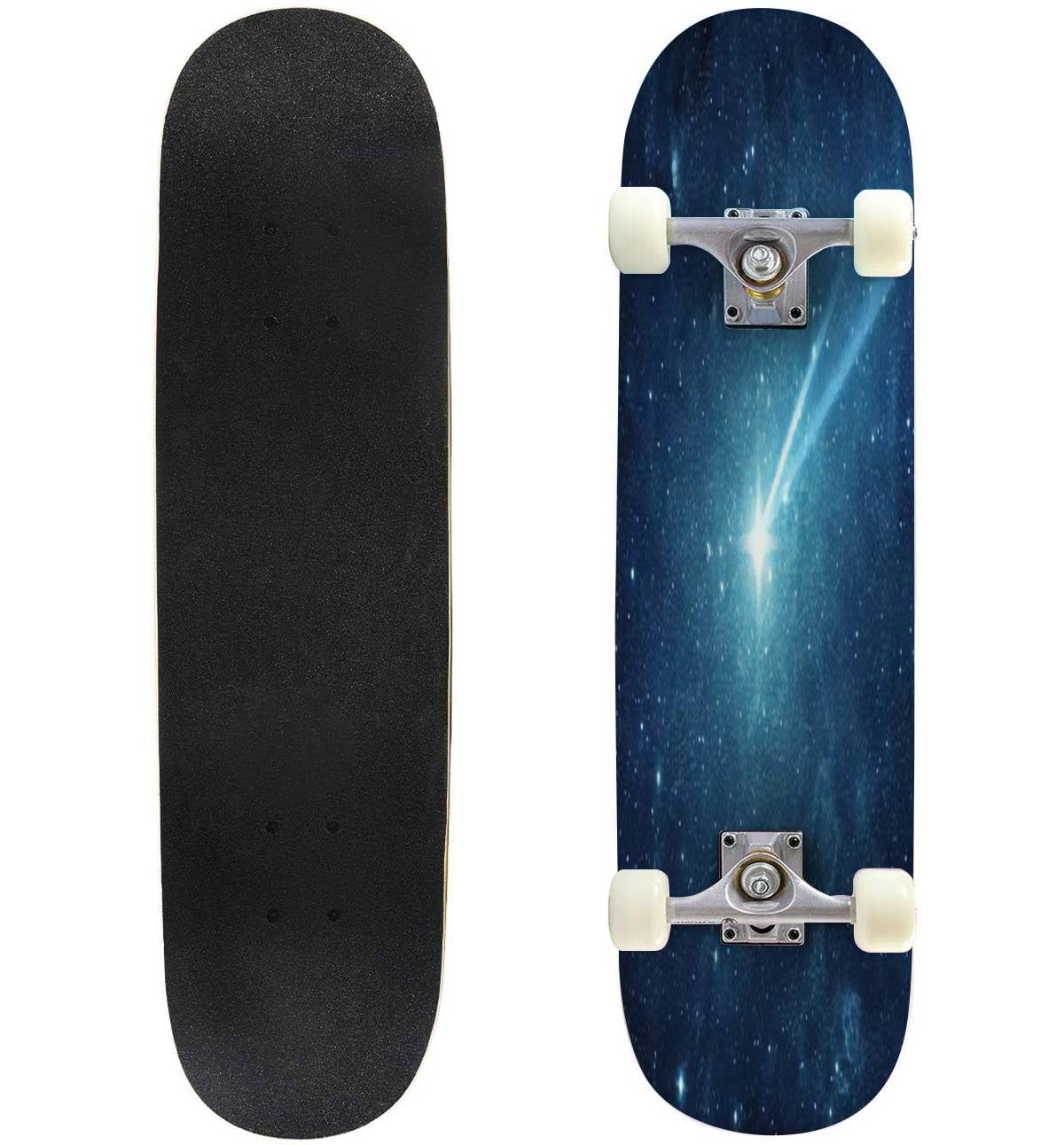 Falling meteorite asteroid comet the starry sky Elements of this Outdoor Skateboard Longboards 31"x8" Pro Complete Skate Board Cruiser - Walmart.com
