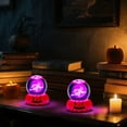 thumbnail image 4 of Crystal Ball with Pumpkin Stand, Halloween Witch Skeleton Ghost Glass Ball Decor Night Light for Office Home Decor Halloween Gifts, 4 of 5