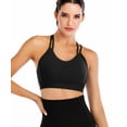 thumbnail image 2 of RUNNING GIRL Women’s Strappy Sports Bra Medium Support – Criss Cross Back Yoga Bra with Removable Pads, 2 of 5
