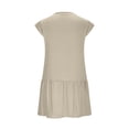 thumbnail image 6 of Summer Saving Maxi Dress Plus Size, Womens Sleeveless Summer Mini Dress Sexy Mock Neck Tank Dresses Bodycon Drop Waist Short Sundress(Beige,L), 6 of 7