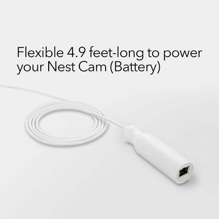 Wasserstein - PoE Adapter for Google Nest Cam Battery - White