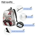 thumbnail image 5 of Naloa Canvas Backpack for Men Women Christmas Snowman With Hat Print Rucksack Casual Travel Daypack Large and Small Durable College Tote Satchel Bookbag for Teens, 5 of 8