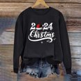 thumbnail image 2 of Timegard Chandails en Molleton pour Femmes Imprimé de Noël Col Rond Épaules Tombantes Manches Longues Pull Ample, 2 of 4