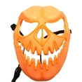 thumbnail image 2 of Cosplay Mask Pumpkin Head LED Full Face Costume Mask Head Mask for Halloween, 2 of 4