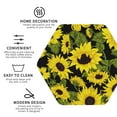 thumbnail image 4 of Balery 4 Pcs Sunflowers In Vintageleather Coasters Set, Drink Table Cup Coasters For Living Room Kitchen Coffee Decor, 4 of 9